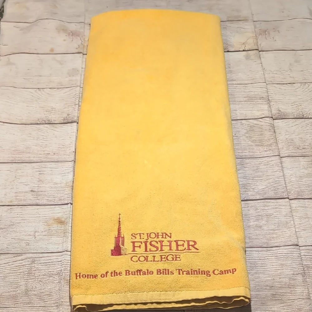 Buffalo Bills St. John Fisher Traing Camp Yellow Bath Towel